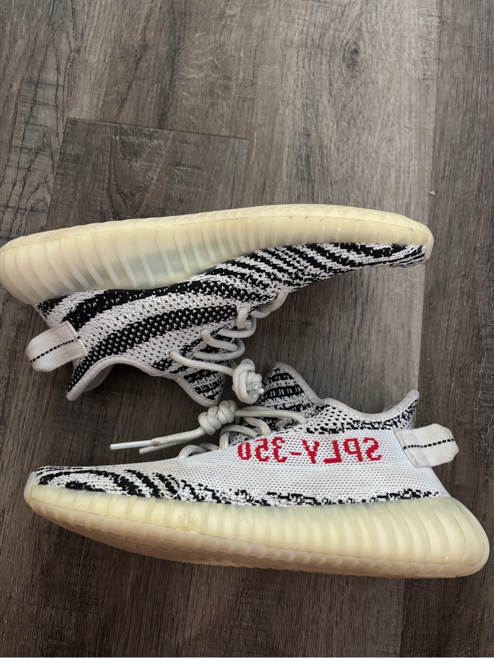 Yeezy Boost 350 V2 Zebra White Black with Red Accent